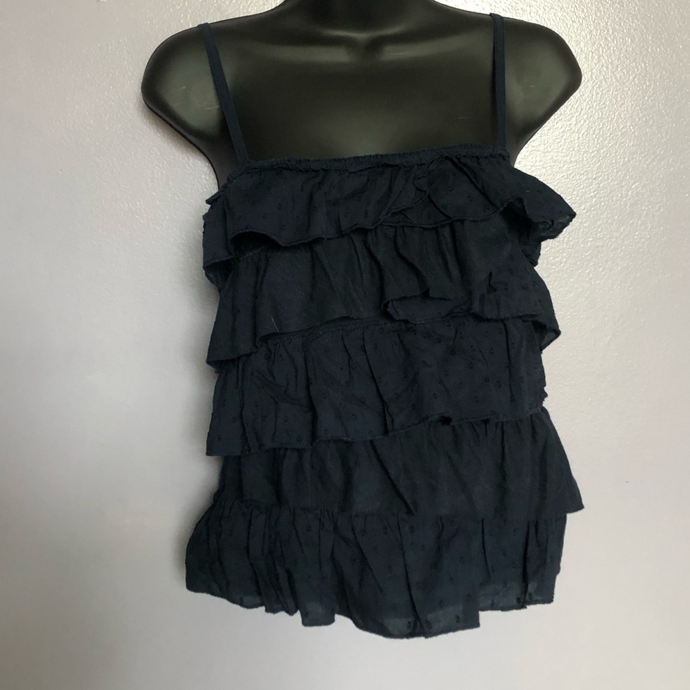 Hollister navy blue layered tank top size small